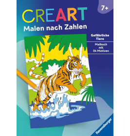 Ravensburger 48913 CreArt Malen nach Zahlen ab 7: Gefährliche Tiere Kreativität