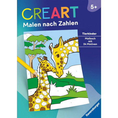 Ravensburger 48937 CreArt Malen nach Zahlen ab 5: Tierkinder Kreativität