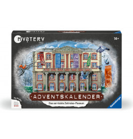 Box des Mystery Pro Adventskalender mit Museum- und Vogelillustration, geeignet ab 14 Jahren.