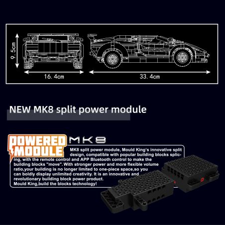 Mould King 13194 Lambo-coutach White