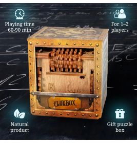 Holzpuzzlebox mit Gravur, Spielzeit 60-90 Min., für 1-2 Personen, Naturprodukt, auch als Geschenk geeignet.