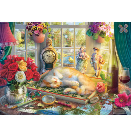 PU1000T.Puzzlezeit mit Katze
