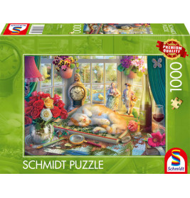 PU1000T.Puzzlezeit mit Katze