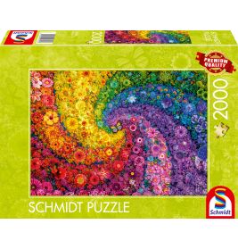 Puzzle Kunterbunter Blütenwirbel 2000 Teile