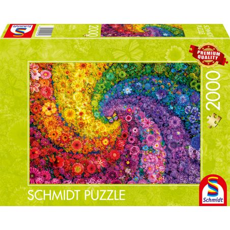 Puzzle Kunterbunter Blütenwirbel 2000 Teile