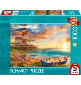 Sonnenuntergang in der Leuchtturm-Bucht, Puzzle 1.000 Teile
