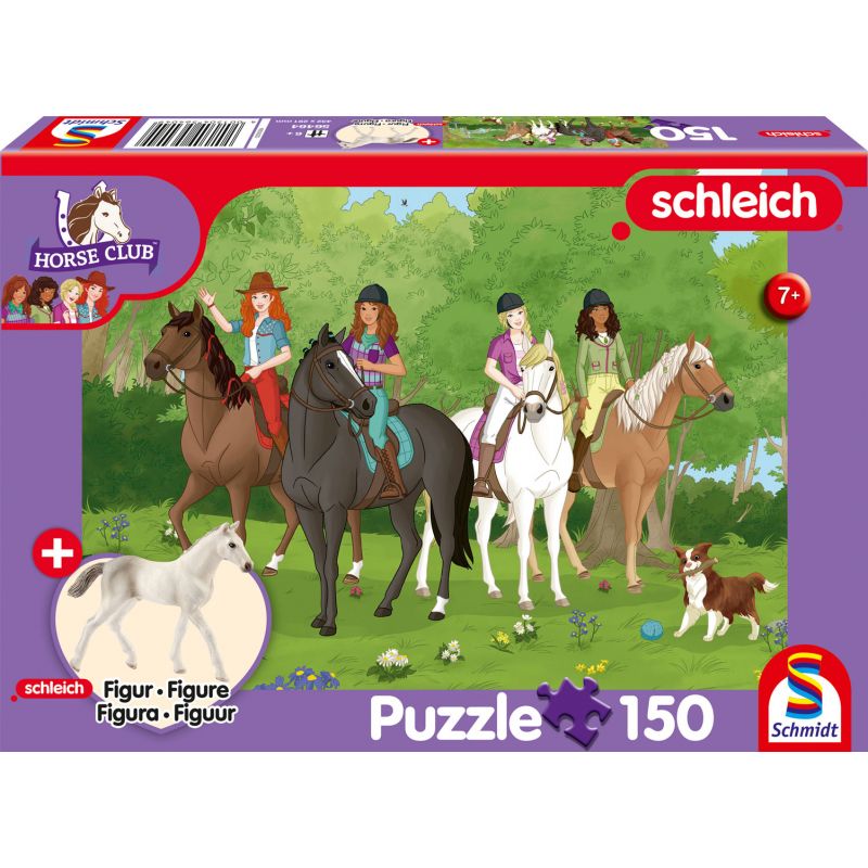 Puzzle Schleich Horse Club, Holstein Fohlen mit Add-on 150Teile