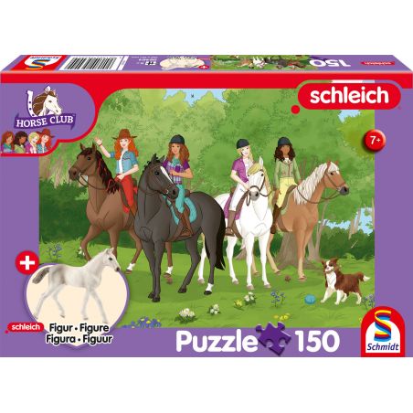 Puzzle Schleich Horse Club, Holstein Fohlen mit Add-on 150Teile