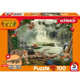 Puzzle Schleich Wild Life, Im Regenwald mit Add-on 100Teile