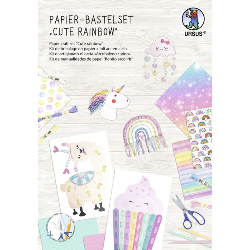 PAPIER-BASTELSET ''CUTE RAINBOW'' PAPIER-BASTELSET ''CUTE RAINBOW''