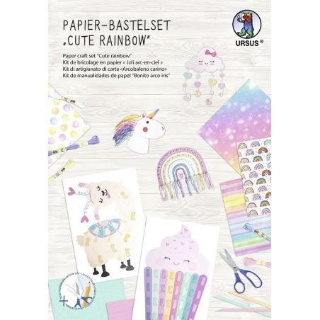 PAPIER-BASTELSET ''CUTE RAINBOW'' PAPIER-BASTELSET ''CUTE RAINBOW''