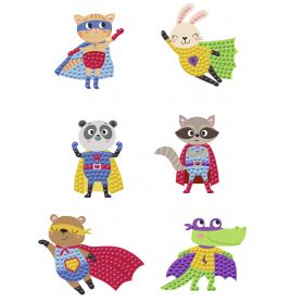 DIAMOND PAINTING STICKER ''SUPER HEROES'' MOT.01