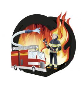 LATERNEN-BASTELSET EASY LINE 16 ''FEUERWEHR''