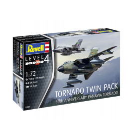 Revell Level 4 Modellbausatz mit zwei Panavia Tornado Jets, Verpackung trägt den Schriftzug "Tornado Twin Pack".