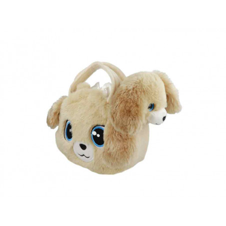 Plüschtier Handtasche Cuties Hund beige