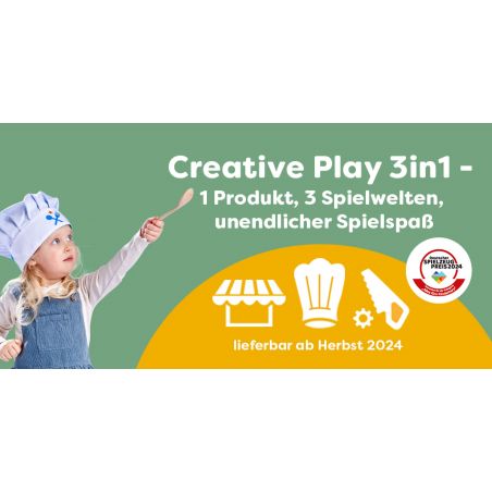 Craetive Studio -3 in 1 Küche, Kaufladen und Werkstatt