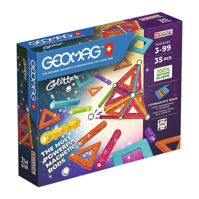 GEOMAG GLITTER RECYCLED - 35 TEILE
