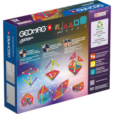 GEOMAG GLITTER RECYCLED - 35 TEILE