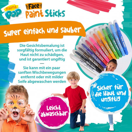 Face Paint Sticks 12-Pack