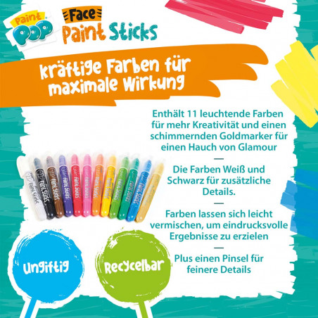Face Paint Sticks 12-Pack