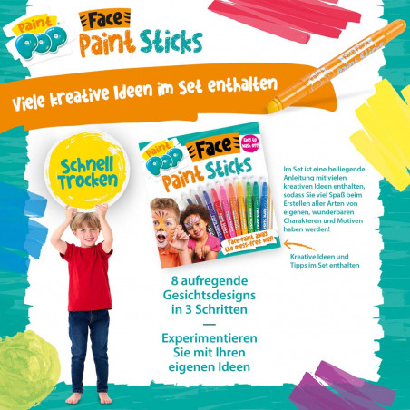 Face Paint Sticks 12-Pack