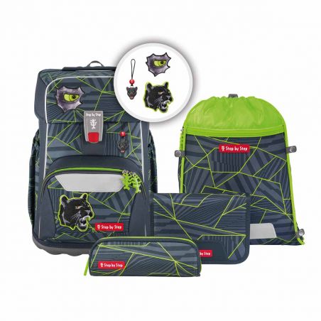 GIANT Schulranzen-Set ''Dark Cat Chiko