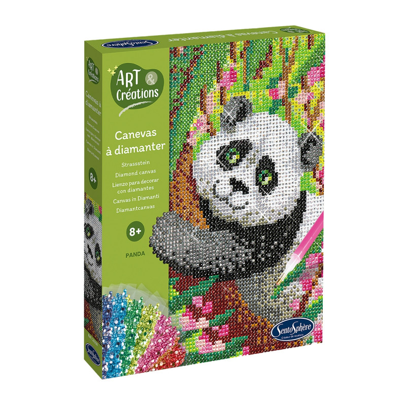 Strasssteinbild Panda