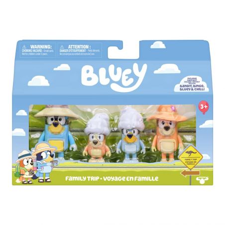 BLUEY FAMILY 4-Pack - Familie Heeler auf Reisen