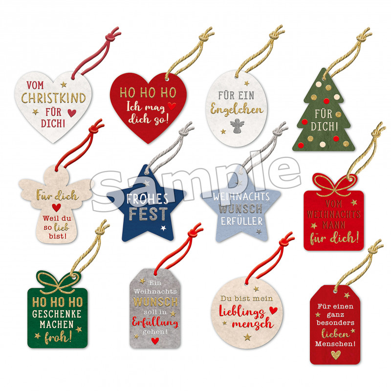 WEihnachtliche Geschenk- anhänger