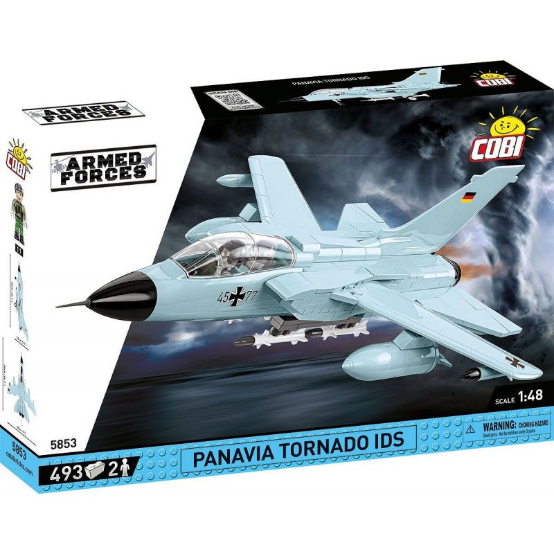 COBI Panavia Tornado IDS Modellbausatz, Schachtel mit Flugzeugbild, Maßstab 1:48, 493 Teile.