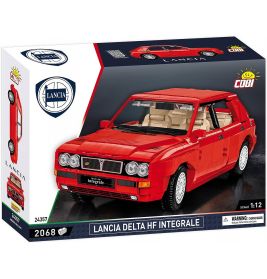 COBI-Baukasten mit einem roten Lancia Delta HF Integrale auf dem Titelbild.