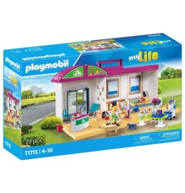 Playmobil My Life Tierklinik-Set, zeigt Figuren, Tiere und Zubehör, für 4-10 Jahre, 79-teilig.