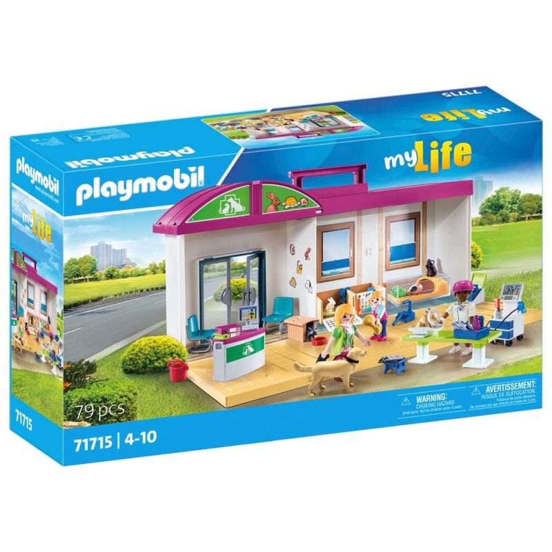 Playmobil My Life Tierklinik-Set, zeigt Figuren, Tiere und Zubehör, für 4-10 Jahre, 79-teilig. Playmobil My Life Tierklinik-Set, zeigt Figuren, Tiere und Zubehör, für 4-10 Jahre, 79-teilig.