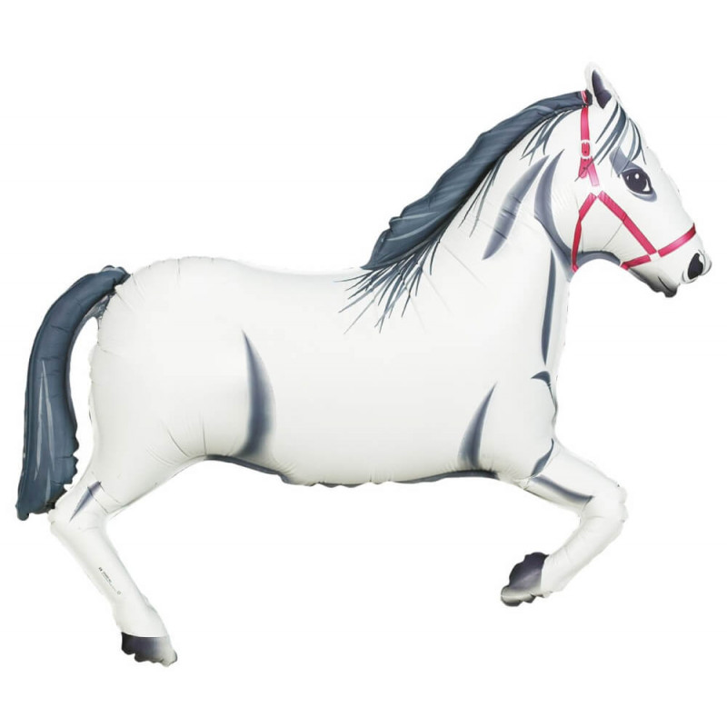 Pferd weiß 91 cm / incl. Helium