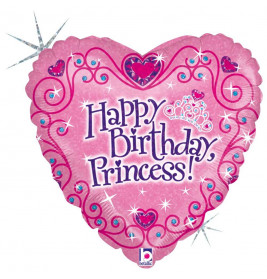 Fol-Ballon Happy Birthday Princess, incl. Helium