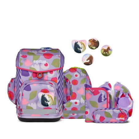 ergobag Cubo Light Schulranzen -Set BlütenzauBär