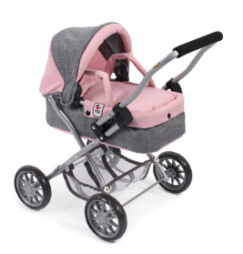 Mini-Kuschelwagen SMARTY melange grau rosa