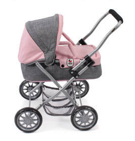 Mini-Kuschelwagen SMARTY melange grau rosa