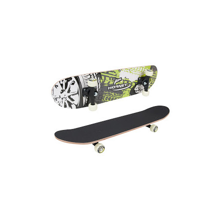 Hornet Skateboard ABEC 1 Design 3 grün/grau/weiß