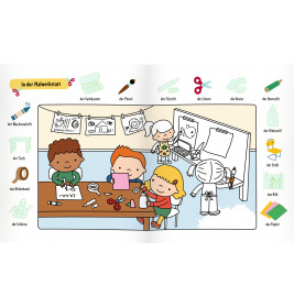 Mein 1. Sticker-Malbuch: Kindergarten - Mini Künstler