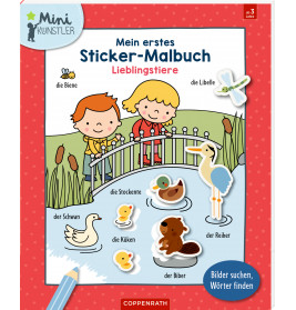 Mein 1. Sticker-Malbuch: Lieblingstiere
