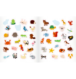 Mein 1. Sticker-Malbuch: Lieblingstiere
