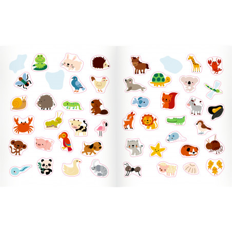 Mein 1. Sticker-Malbuch: Lieblingstiere