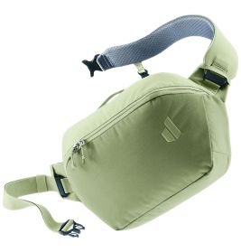 Hellgrüne Sling-Bag mit Reißverschluss-Hauptfach und verstellbarem Gurt mit Kunststoffschnallen.