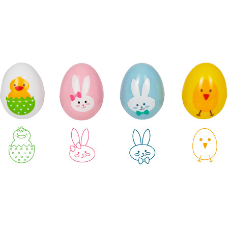 Ei-Stempel - Fröhliche Ostern, sortiert