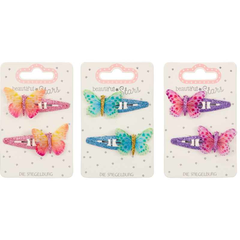 Haarclips Schmetterling no.2 - beautiful Stars sosrtiert
