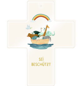 Mein Taufkreuz (Porzellan) - Sei beschützt