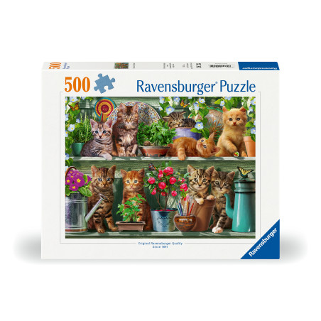Puzzle Katzen im Regal 500 Teile