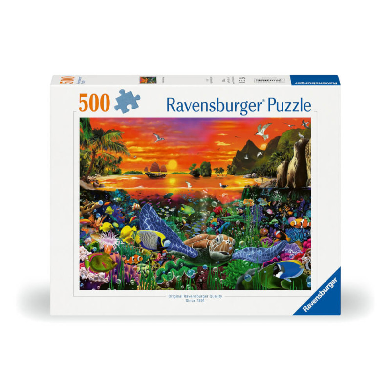 Puzzle Schildkröte im Riff 500 Teile