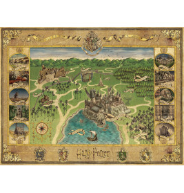 Puzzle - Hogwarts Karte 1500 Teile